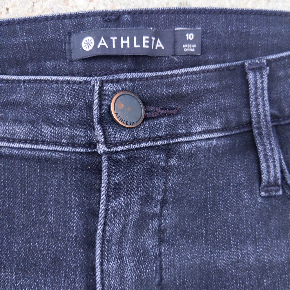 🚨Athleta Skulptek Zip Ultra Skinny Slimming Jeans Black Size 10
